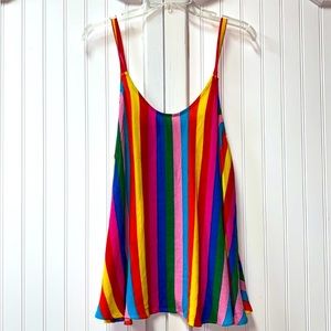Show me your mumu, striped rainbow top
